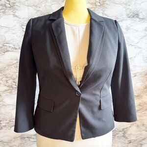 White House Black Market Double Flap Peplum Black Blazer